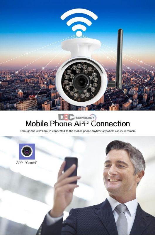 WiFi Camera Outdoor, 720P HD Night Vision IP Cameras, Motion Detection Security Camera, Remote View Waterproof Bullet Cameras for Indoor Outside