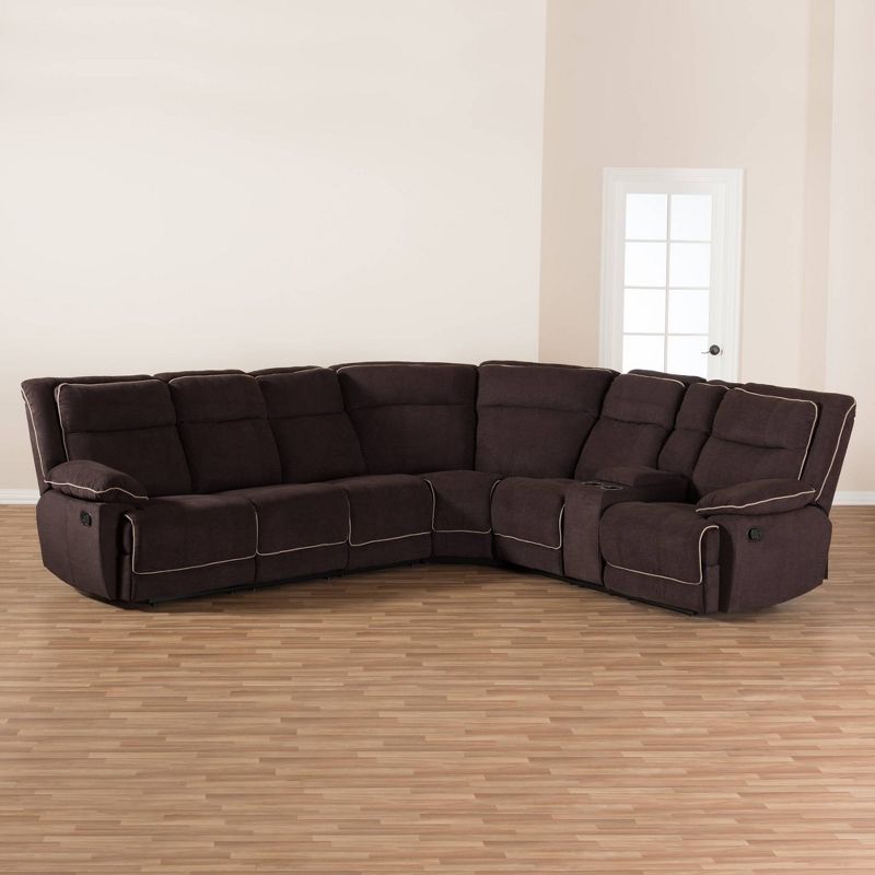 3pc Keswick Sectional Sofa Brown - Abbyson Living