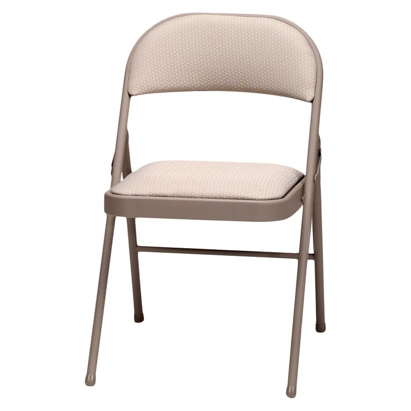 4pc Sudden Comfort Deluxe Fabric Padded Folding Chair Chicory Lace Frame and Dunes Fabric - Sudden Comfort