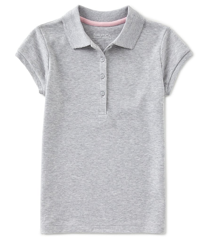 Nautica Big Girls 7-16 Short Sleeve Polo Shirt