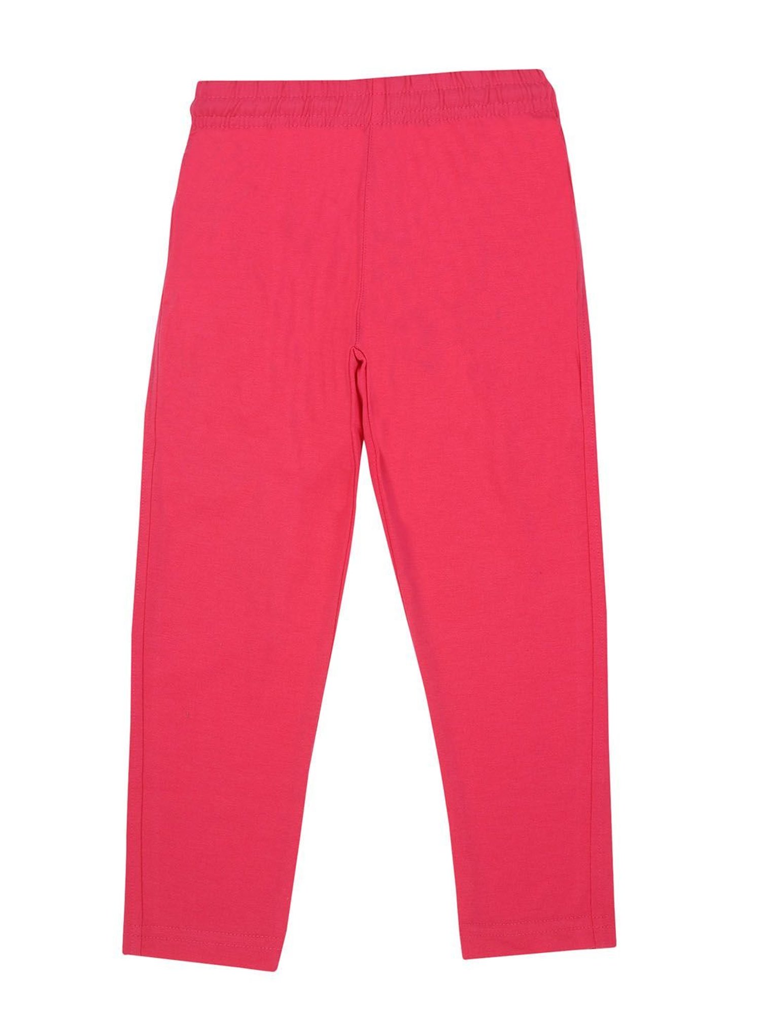 Dyca Girls Fuchsia Solid Trackpants
