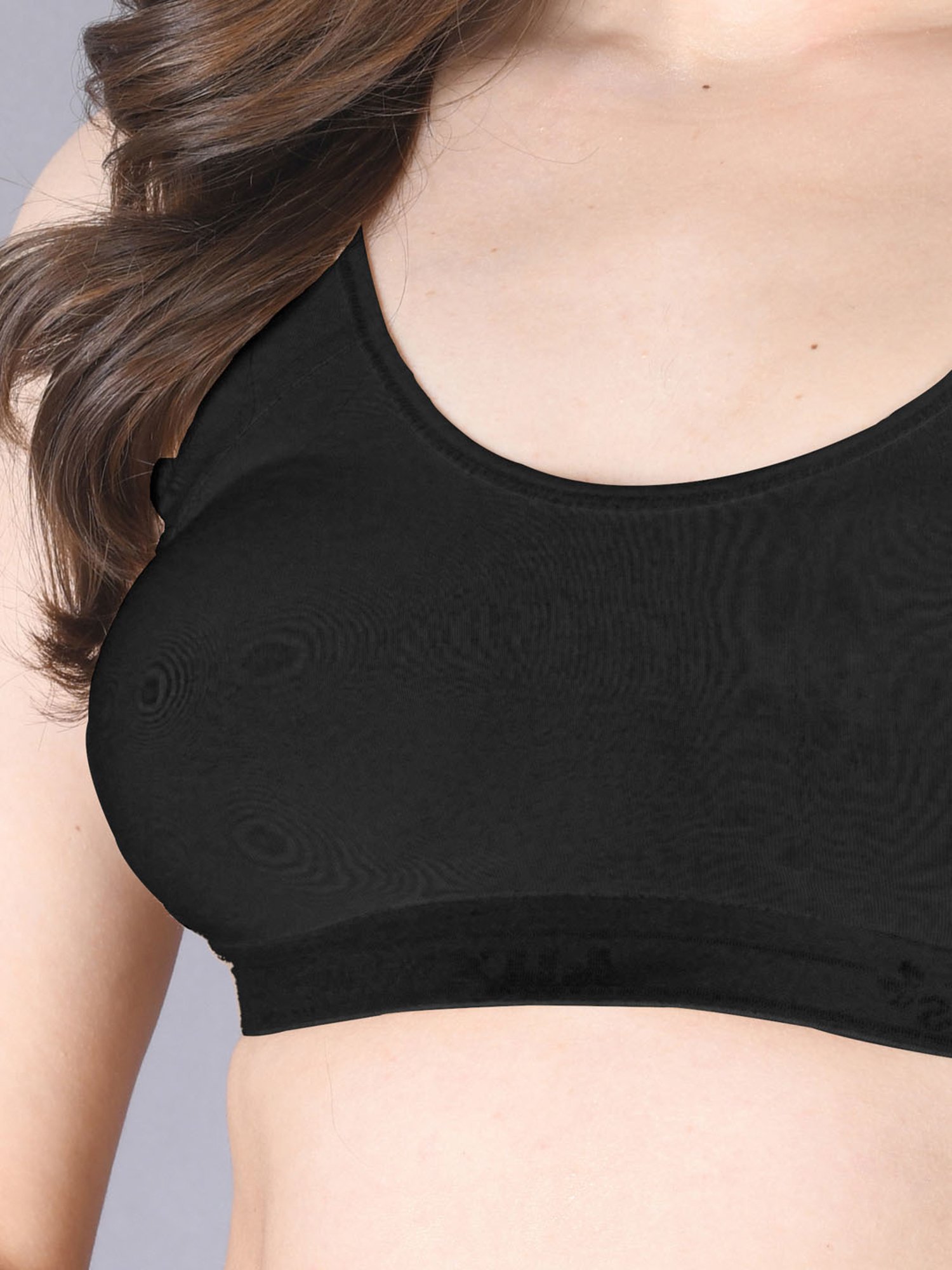 Lux Venus White & Black Full Coverage Non-Wired Sports Bra - Pack of 2