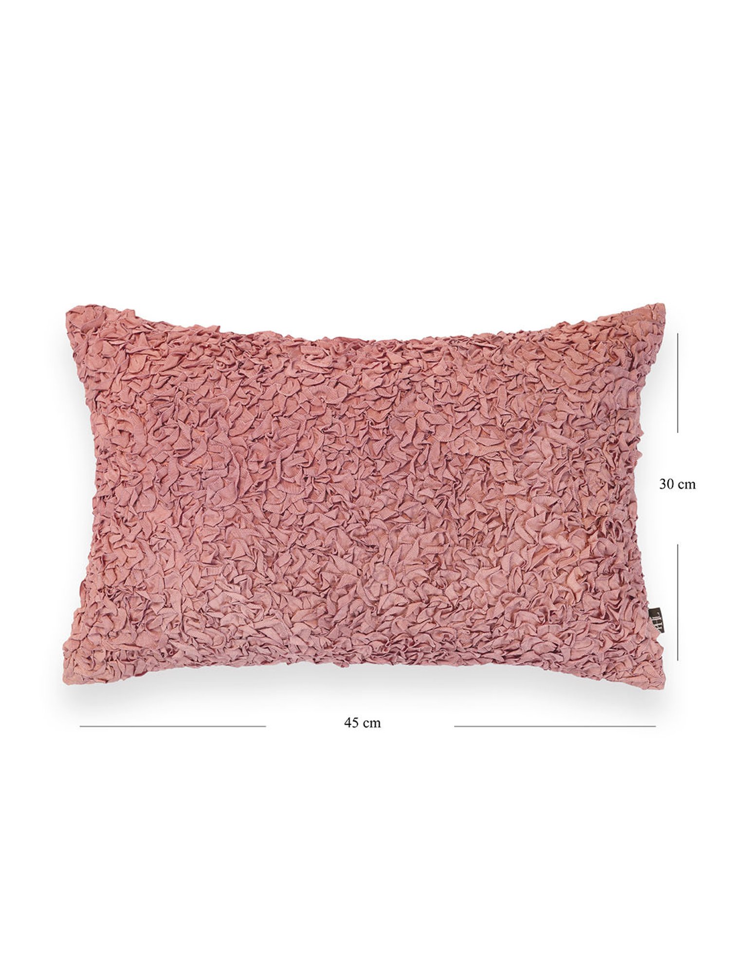Pure Home and Living Pink Poly Dupion Textured Cushion Cover