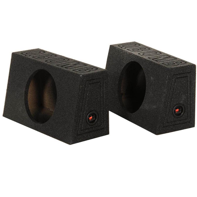 Q Power QBomb Single 12 Inch Sealed Subwoofer Sub Boxes Bedliner Spray, 2-Pack