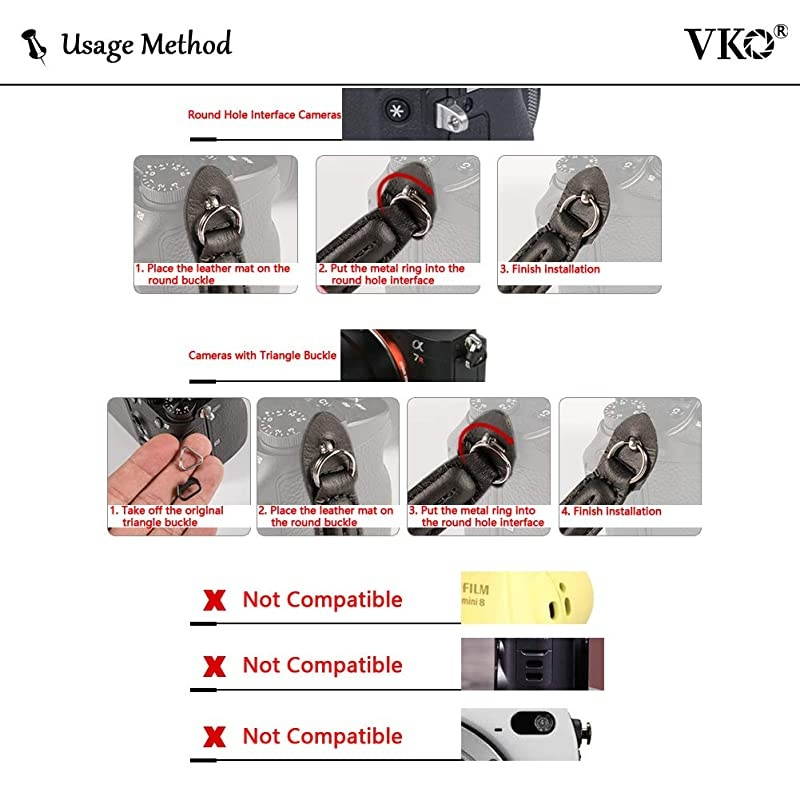 Mirrorless Camera Neck Strap Compatible with Sony A6100 A6600 A6400 A6000 A6300 A6500 A6100 RXIRII RX10II RX10III RX10IV X-T30 X-T20 Cameras Climbing Rope Shoulder Strap Coffee