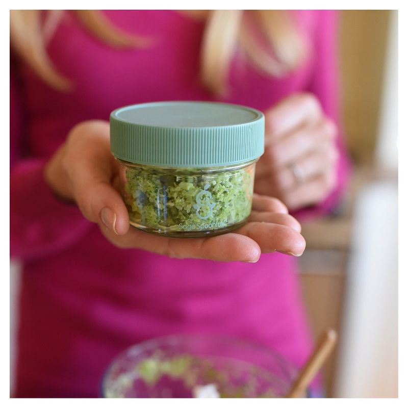 Sage Spoonfuls Glass Big Batch 12pk Baby Food Storage Container- Clear - 4oz