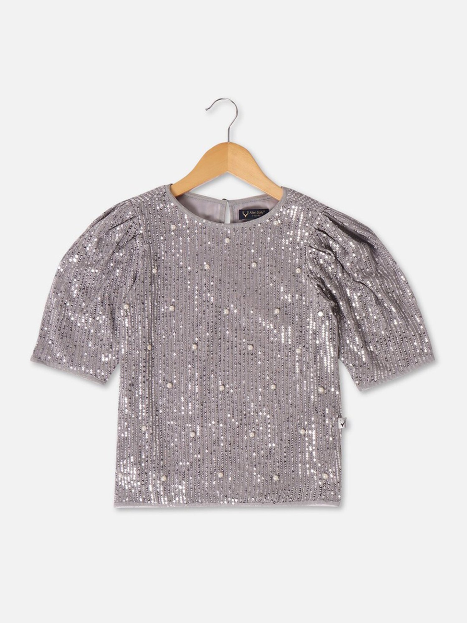 Allen Solly Junior Grey Embellished Top