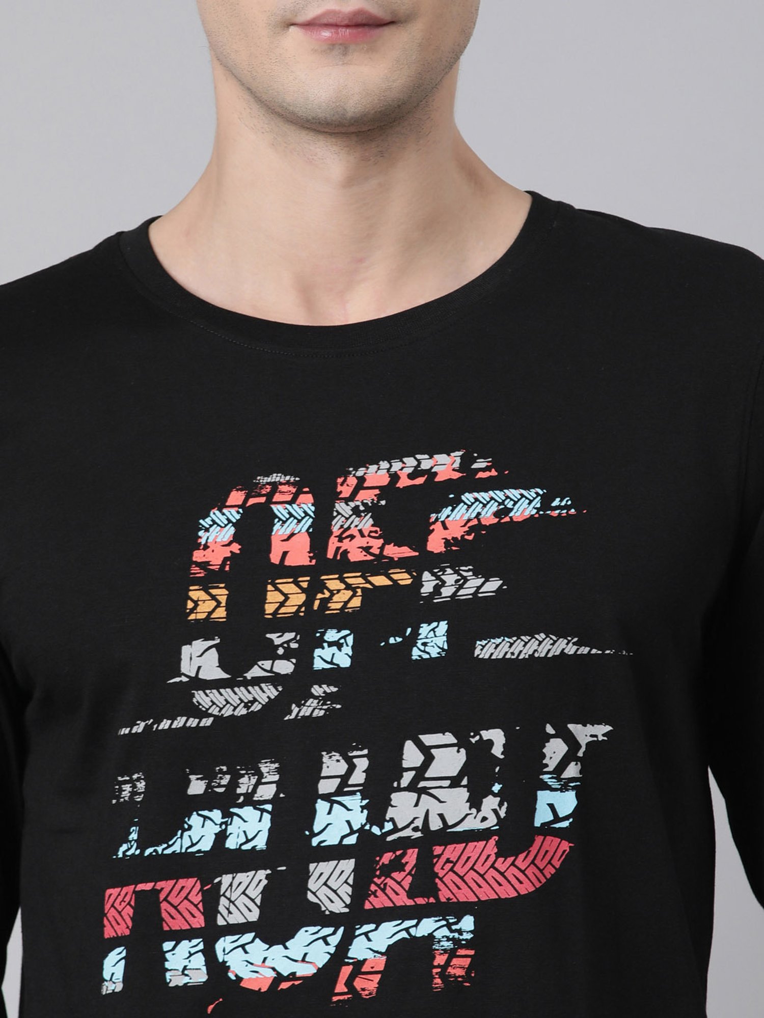 Dixcy Scott Originals Black Regular Fit Printed Crew T-Shirt