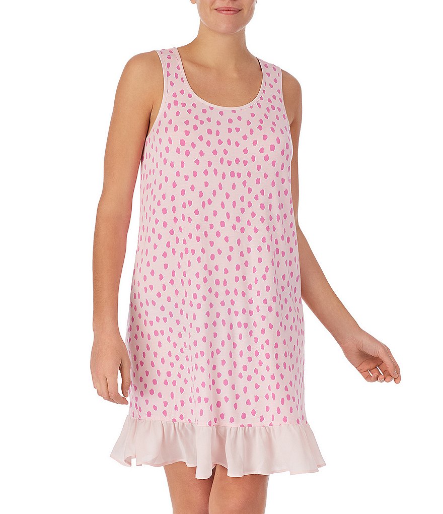 Eileen West Floral Printed Lawn Woven Short Nightgown