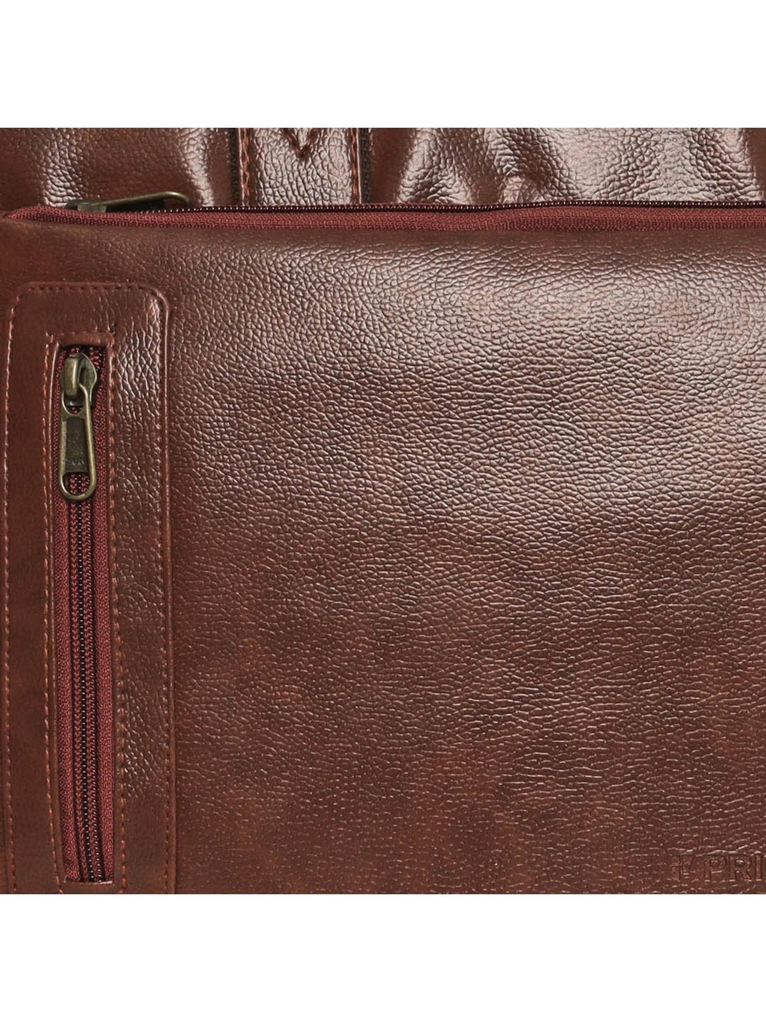 Priority Brown Synthetic Large Messenger Bag