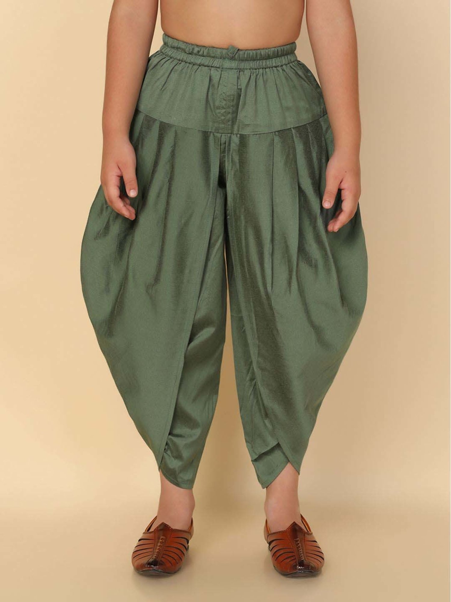 VASTRAMAY Kids Maroon Regular Fit Dhoti