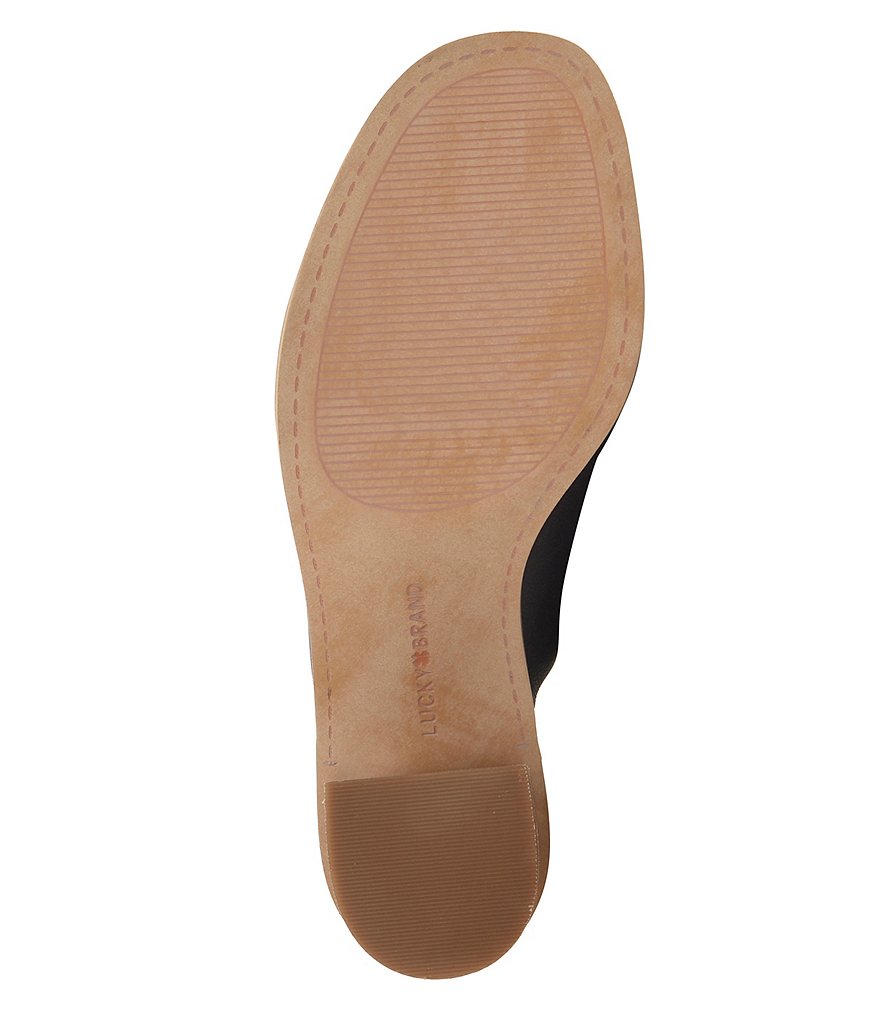 Lucky Brand Lutena Leather Block Heel Mules