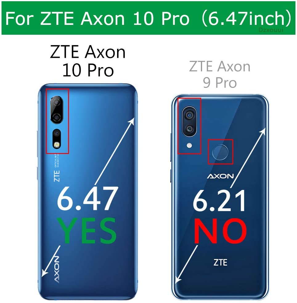 Dzxouui Compatible for ZTE Axon 10 Pro Case,Protective Phone Cover Shockproof Soft TPU Cases for ZTE Axon 10 Pro(DL-Black)