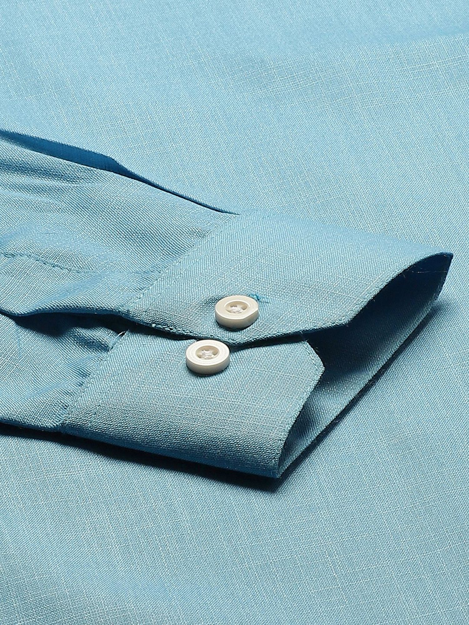 Sojanya Blue Cotton Regular Fit Shirt