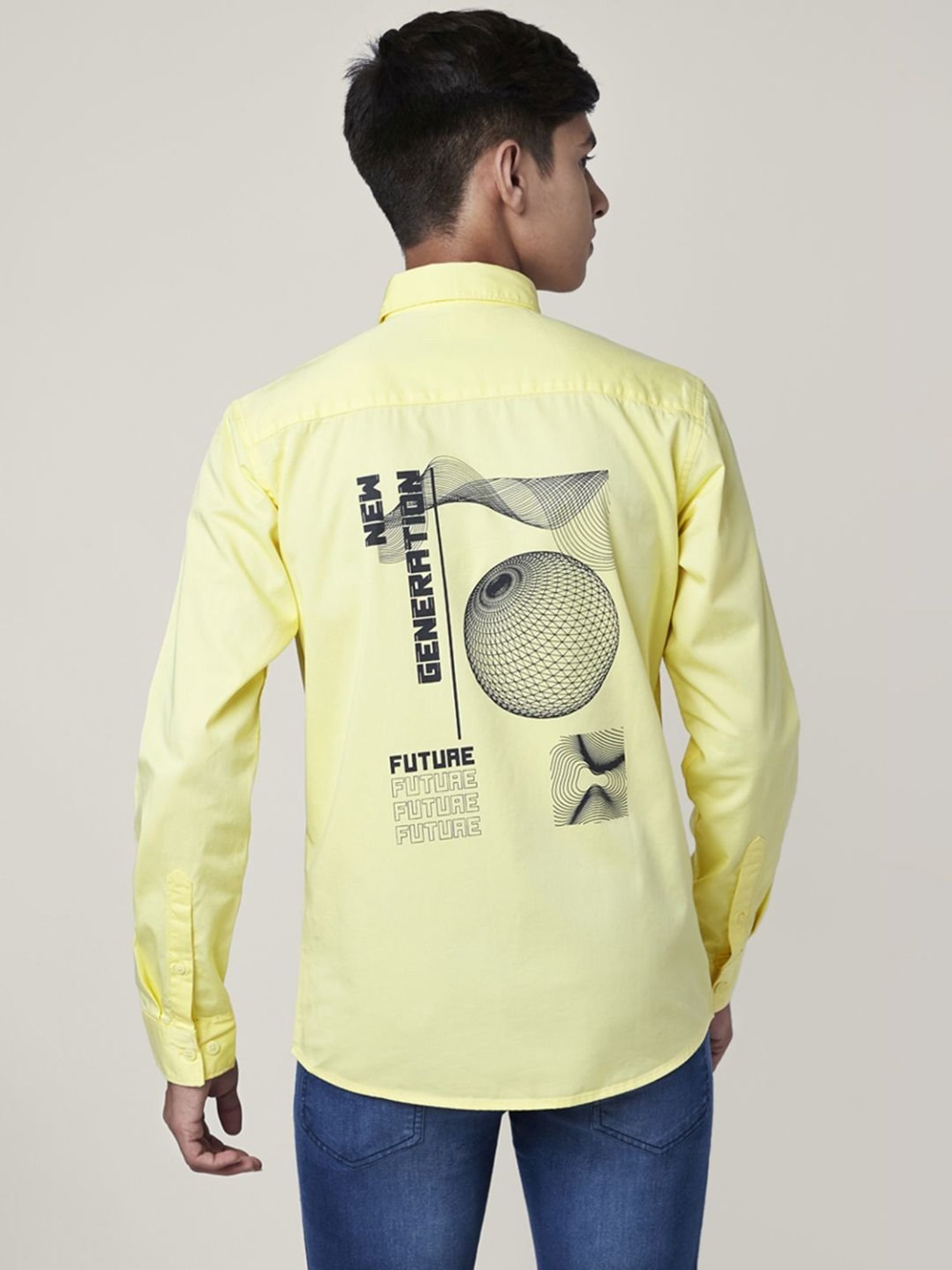 Coolsters by Pantaloons Kids Yellow Cotton Printed Full Sleeves Shirt