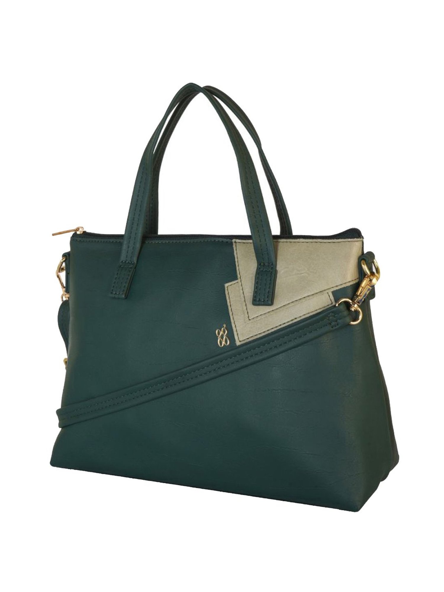 Baggit Green Solid Medium Handbag