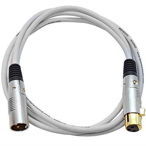 Seismic Audio - SAPGX-6White - Premium 6 Foot XLR Patch Cable, White - 6 Foot Microphone Cable Mic Cord