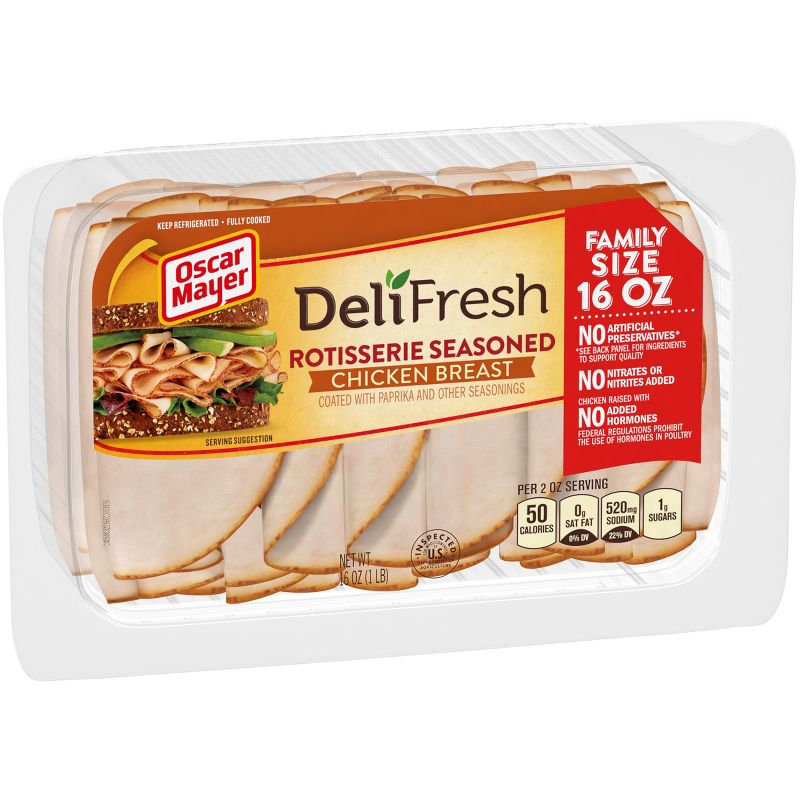 Oscar Mayer Deli Fresh Sliced Rotisserie Seasoned Chicken Breast - 16oz