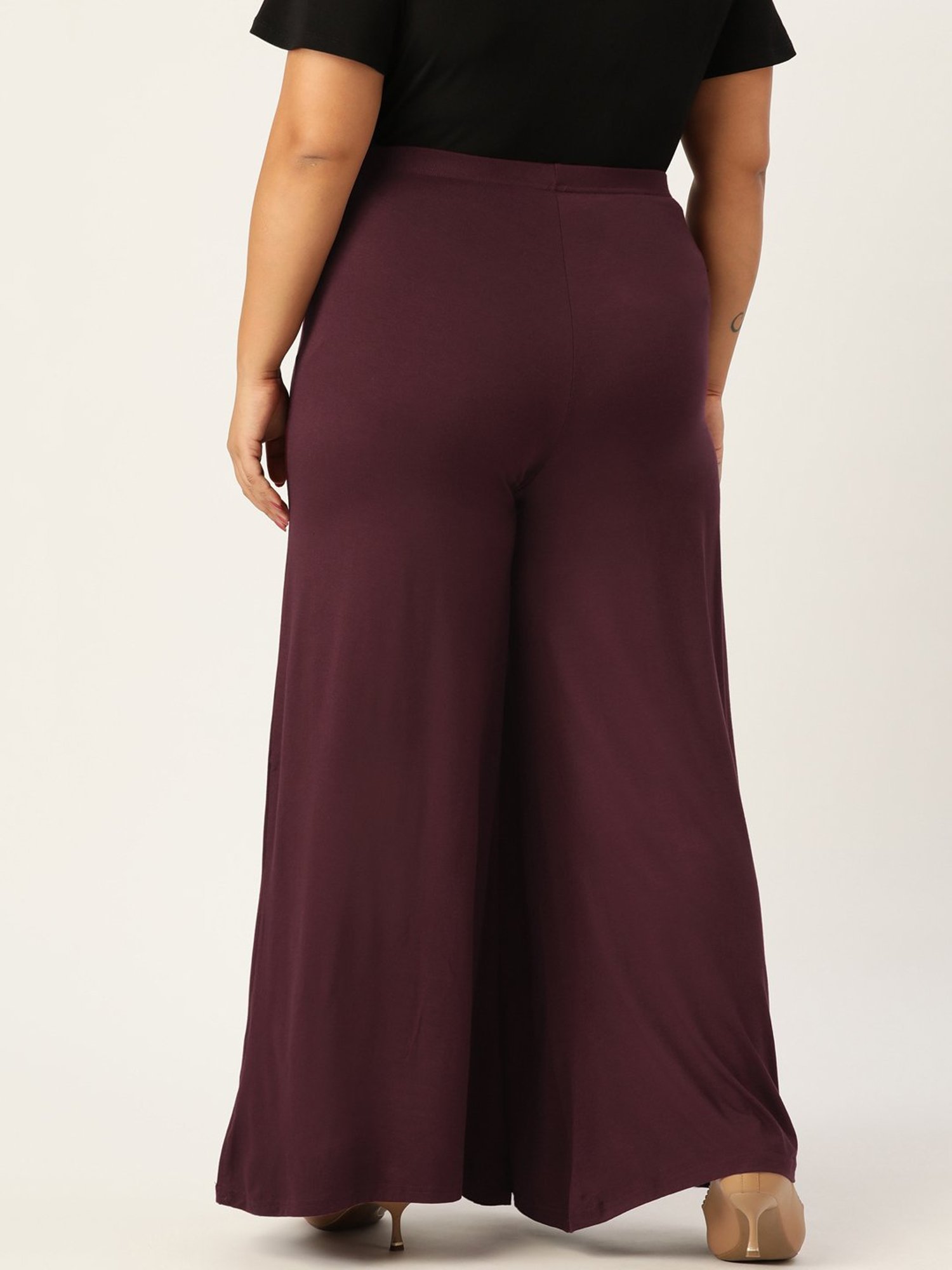 theRebelinme Purple High Rise Palazzos