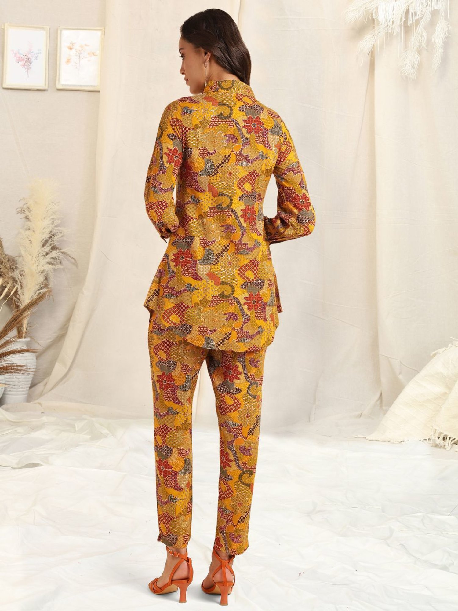 MIRCHI FASHION Brown Printed Shirt Pant Set