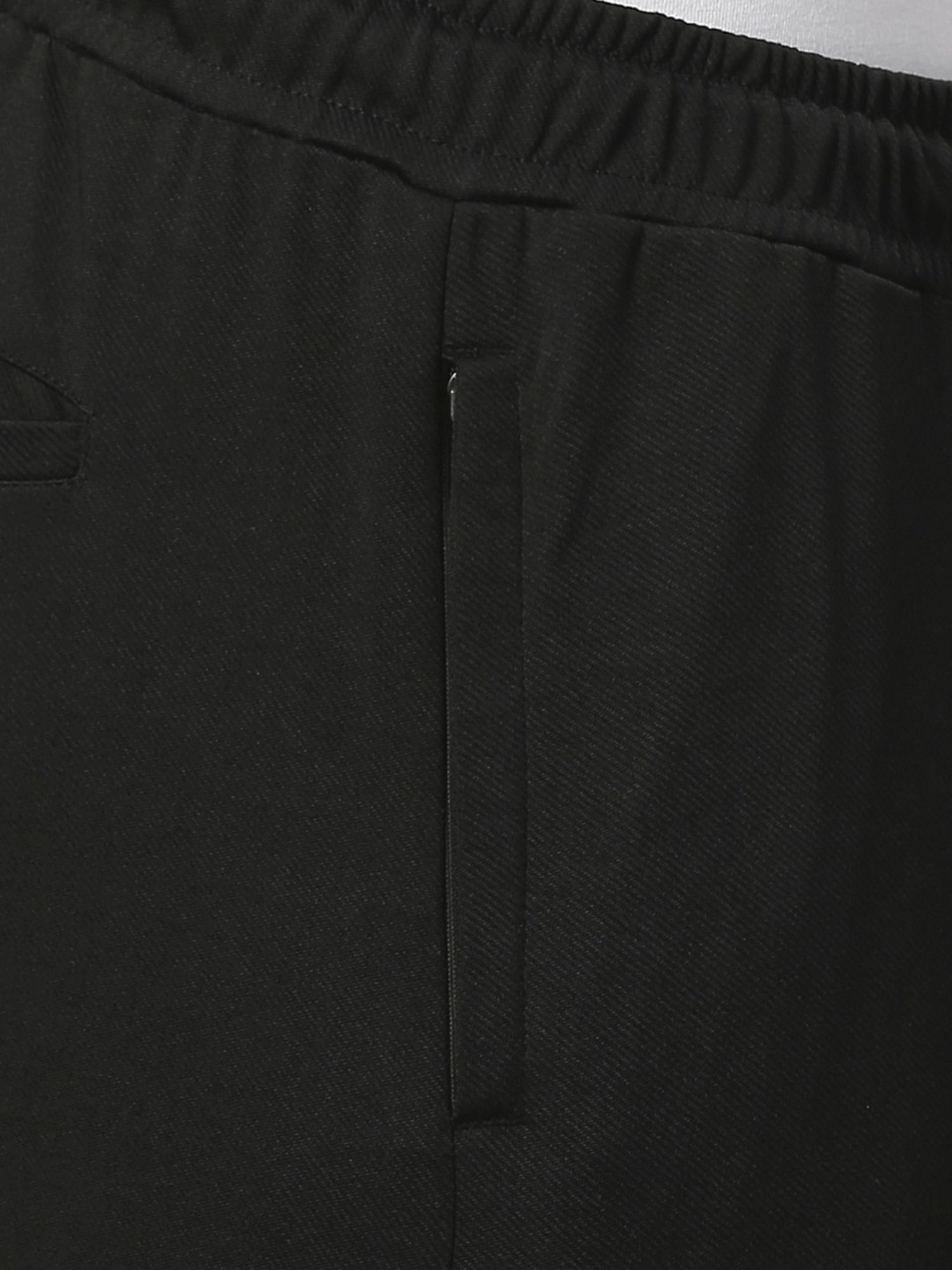 Fitz Black Slim Fit Sports Trackpants