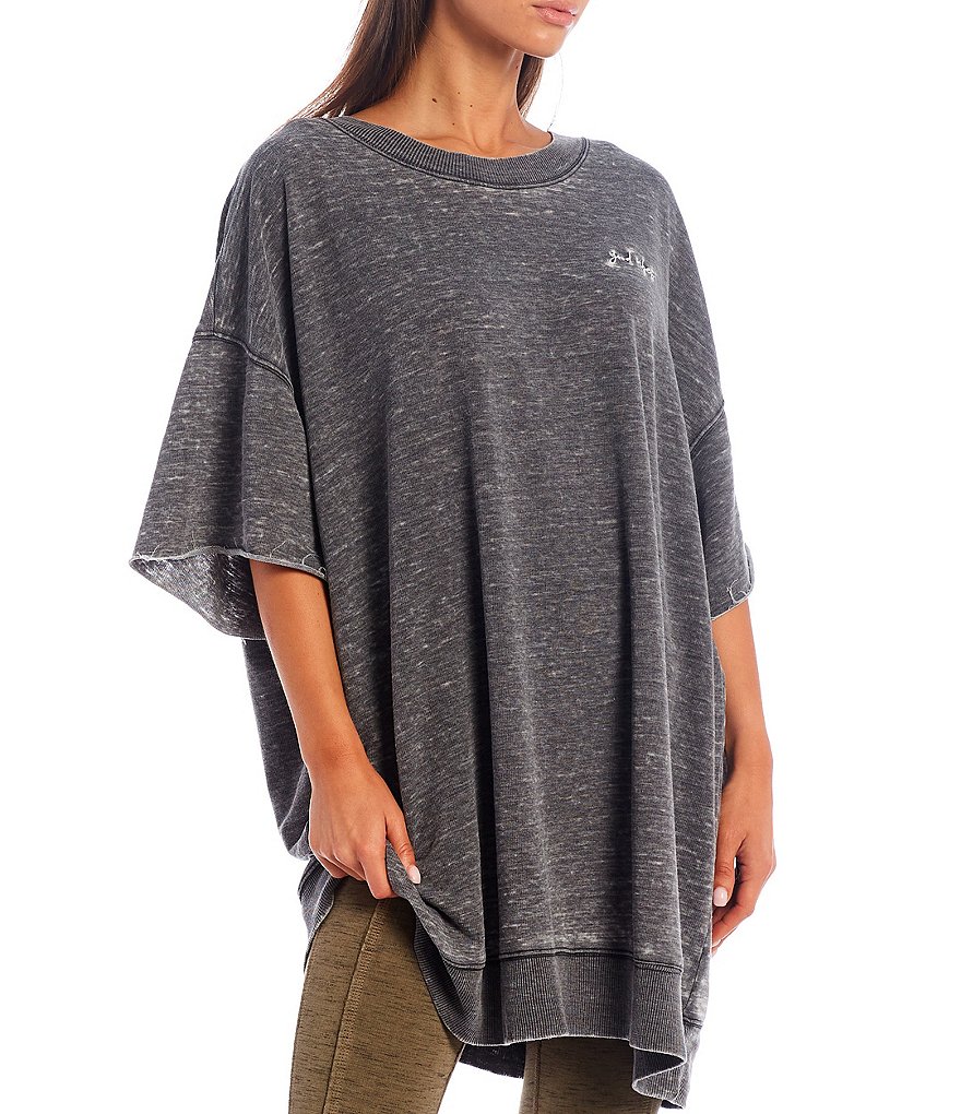 Karen Kane Short Sleeve Tie-Dye Hoodie