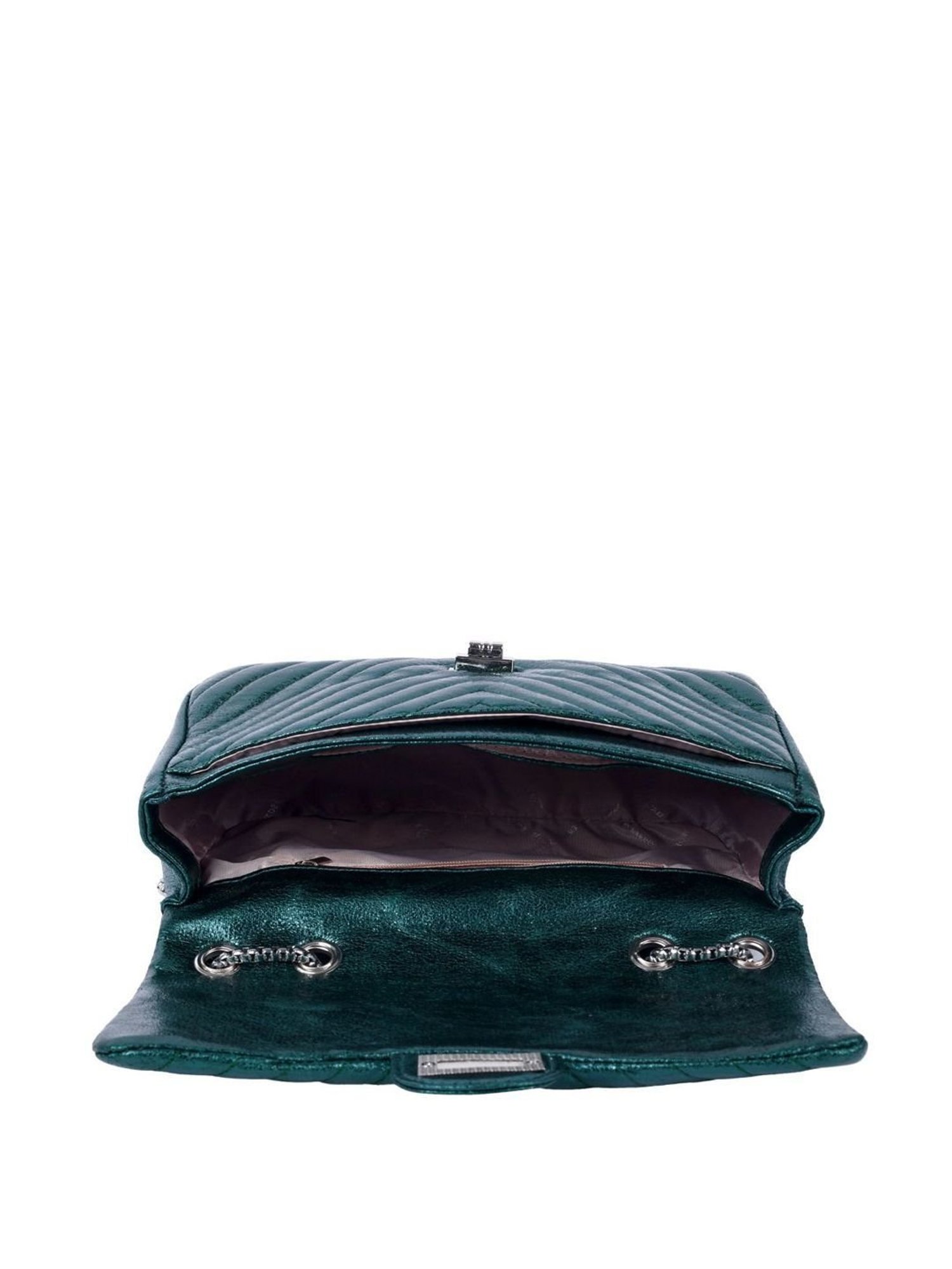 Lino Perros Teal Quilted Medium Sling Handbag