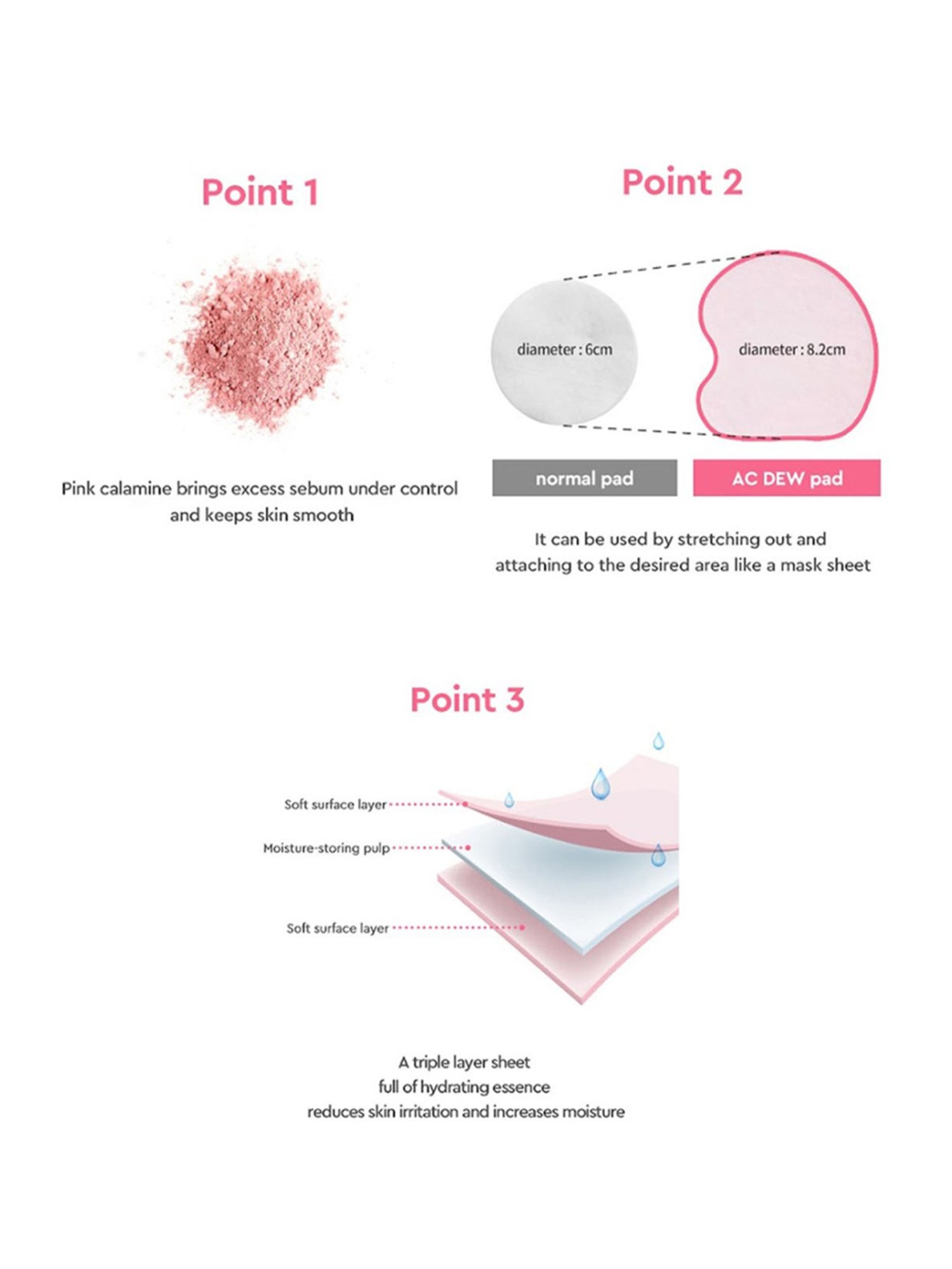 Dewytree The Clean Lab AC Dew Calamine Essence Calming Pads - 60 Pads