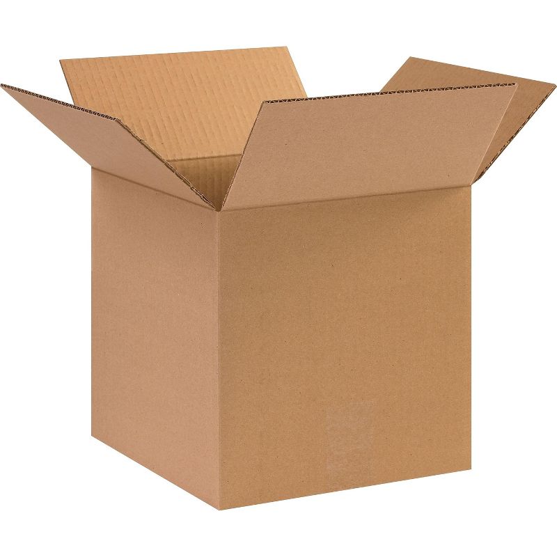 The Packaging Wholesalers 10 x 10 x 10 Shipping Boxes, 44 ECT, Brown BS101010HD