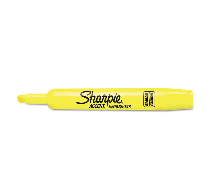 Sharpie Accent Tank Style Highlighter Chisel Tip Fluorescent Yellow 36/Box 1920938