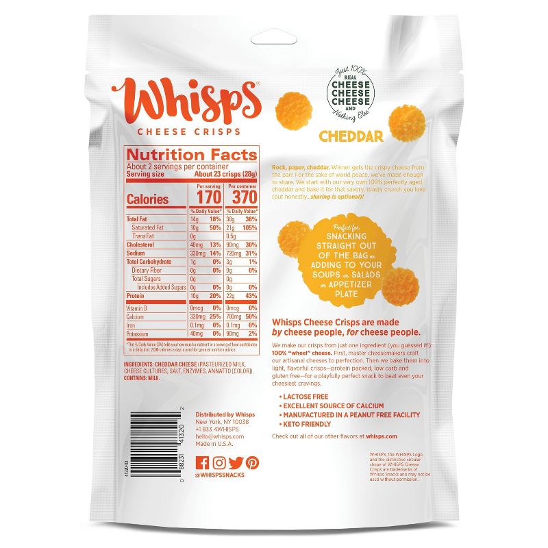 Whisps Cheddar Cheese Crisps - 2.12oz