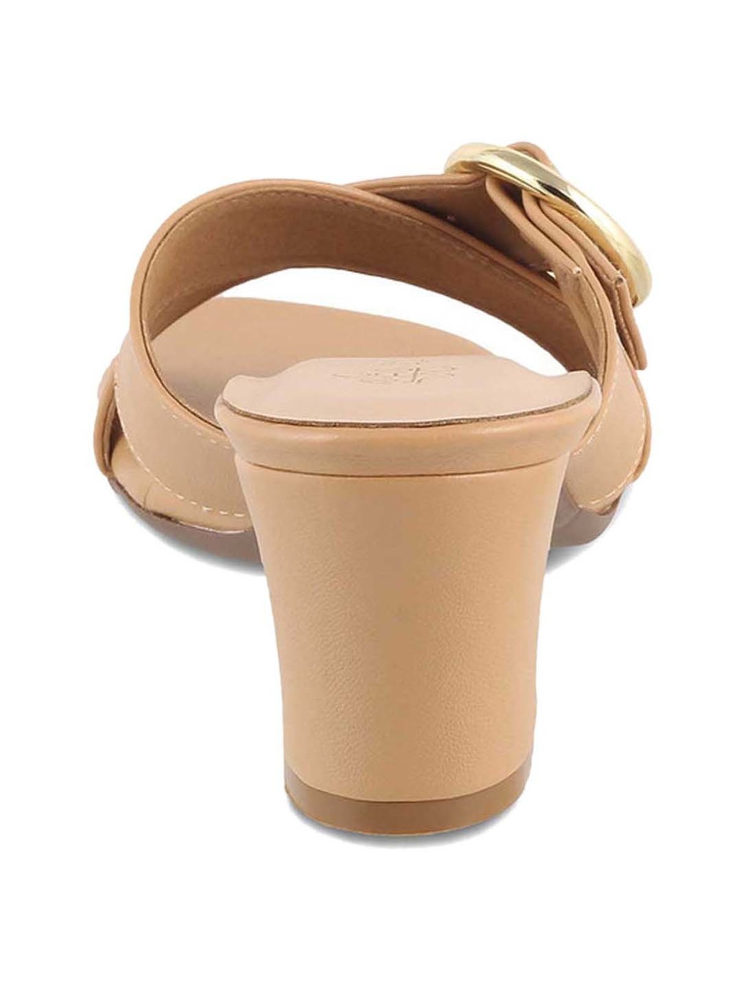 Tresmode Women's Beige Cross Strap Sandals