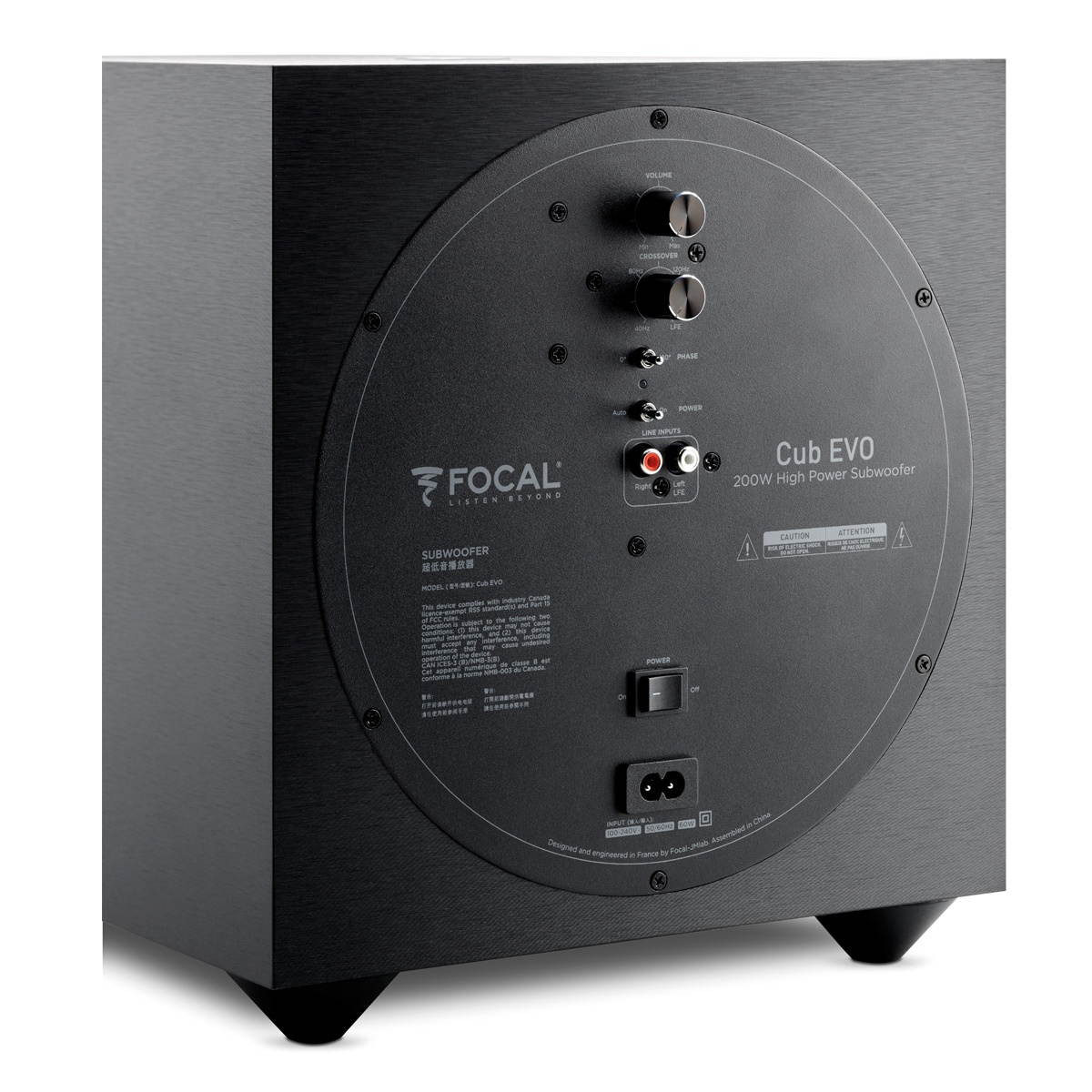 Focal Cub Evo Active Bass-Reflex Subwoofer (Black)