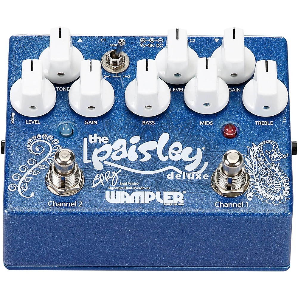 wampler paisley drive deluxe brad paisley signature dual overdrive guitar effects pedal