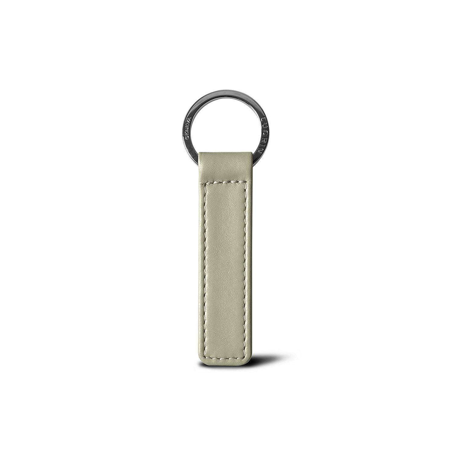 Lucrin - Flat rectangular key ring - Off-White - Smooth Leather