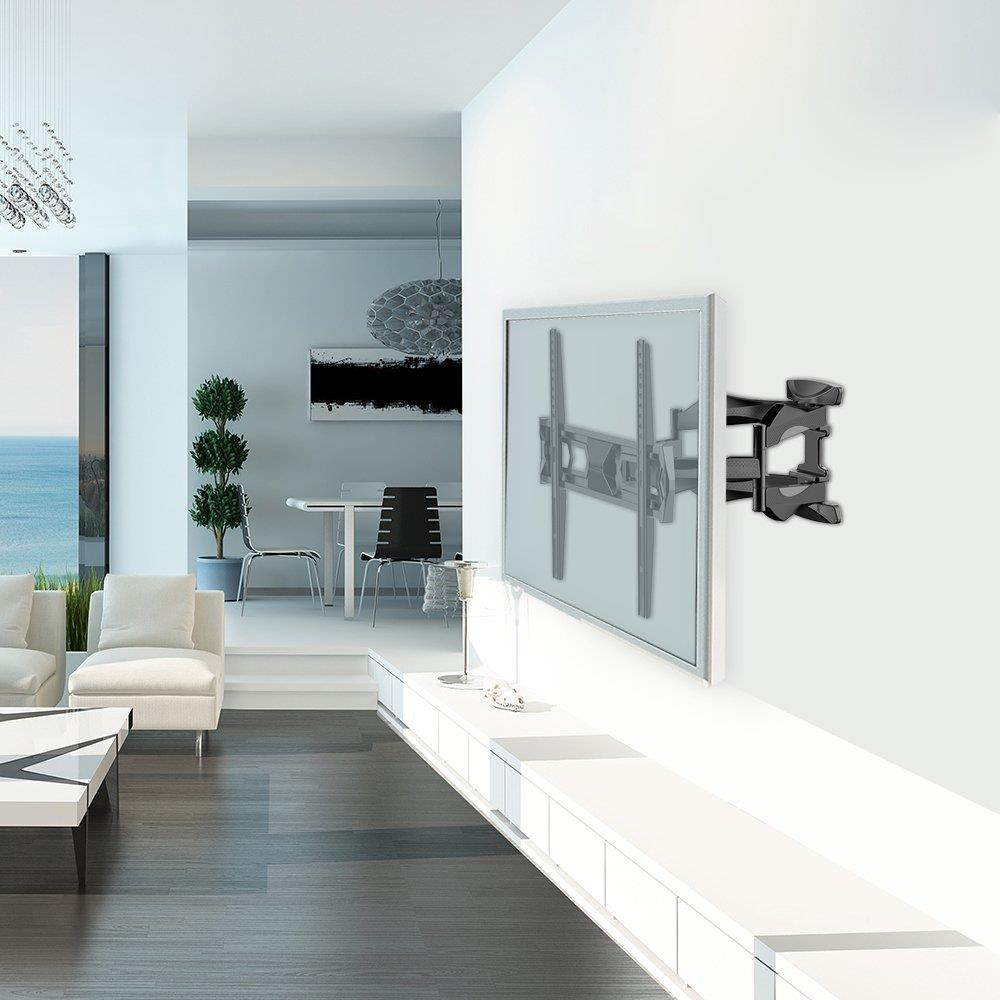 Fleximounts TV Wall Mount Long Extension Bracket Full Motion Articulating Swivel & Tilt for Most 32"-60" LED LCD Plasma Flat Screen up to VESA 400x400mm