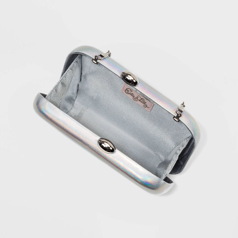 Estee & Lilly Kiss Lock Clasp Rectangle Mini Clutch