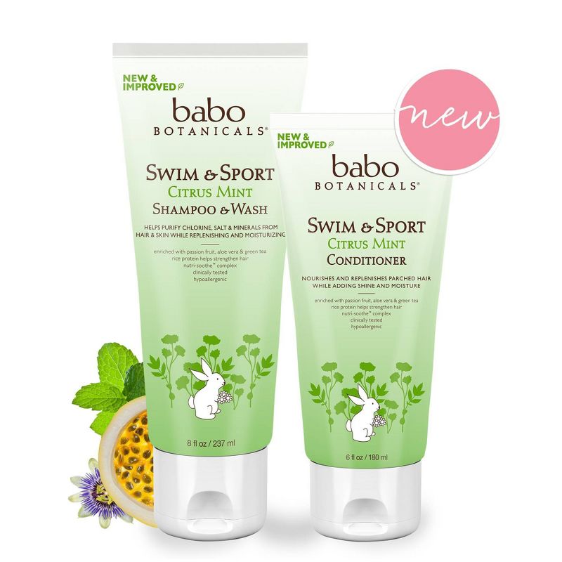 Babo Botanicals Swim & Sport Citrus Mint Baby Shampoo & Wash - 8 fl oz