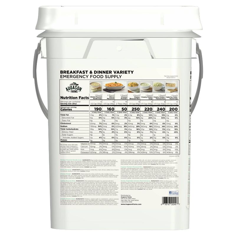 Augason Farms Breakfast & Dinner Variety Emergency Food Supply - 7lb Pail