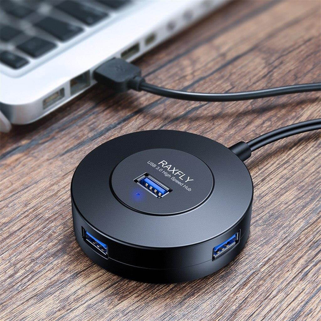 USB3.0 HUB Adapter Computer USB3.0 Super Speed 4-Port 5Gbps Hub With ON/OFF Switch Hard Drive Accessory Slim Size Design