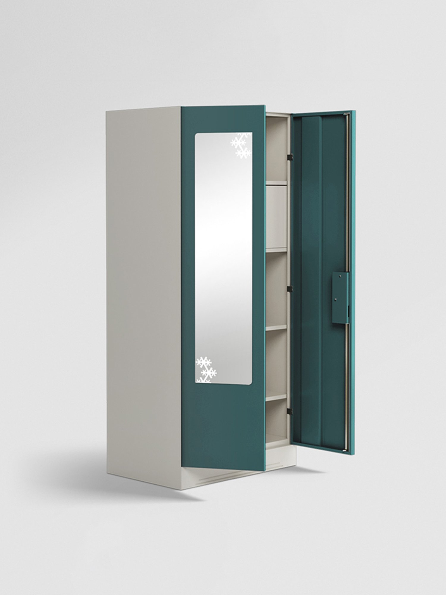 Godrej Interio Slimline 2-Door Steel Almirah, Tex Sea Pine (1-Year Warranty, 1 Locker)