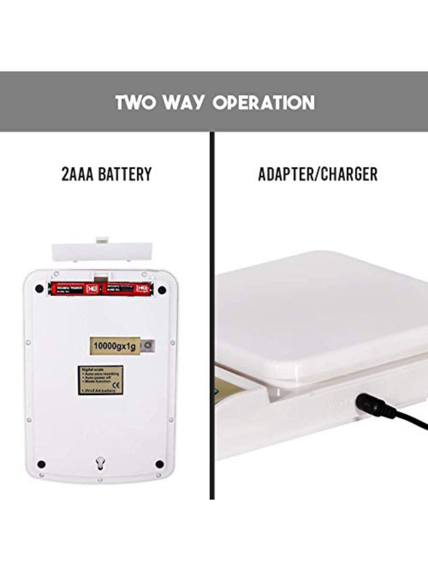 MCP billionBAG SF400A Compact Digital Multi-Purpose Kitchen Weighing Scale (White)