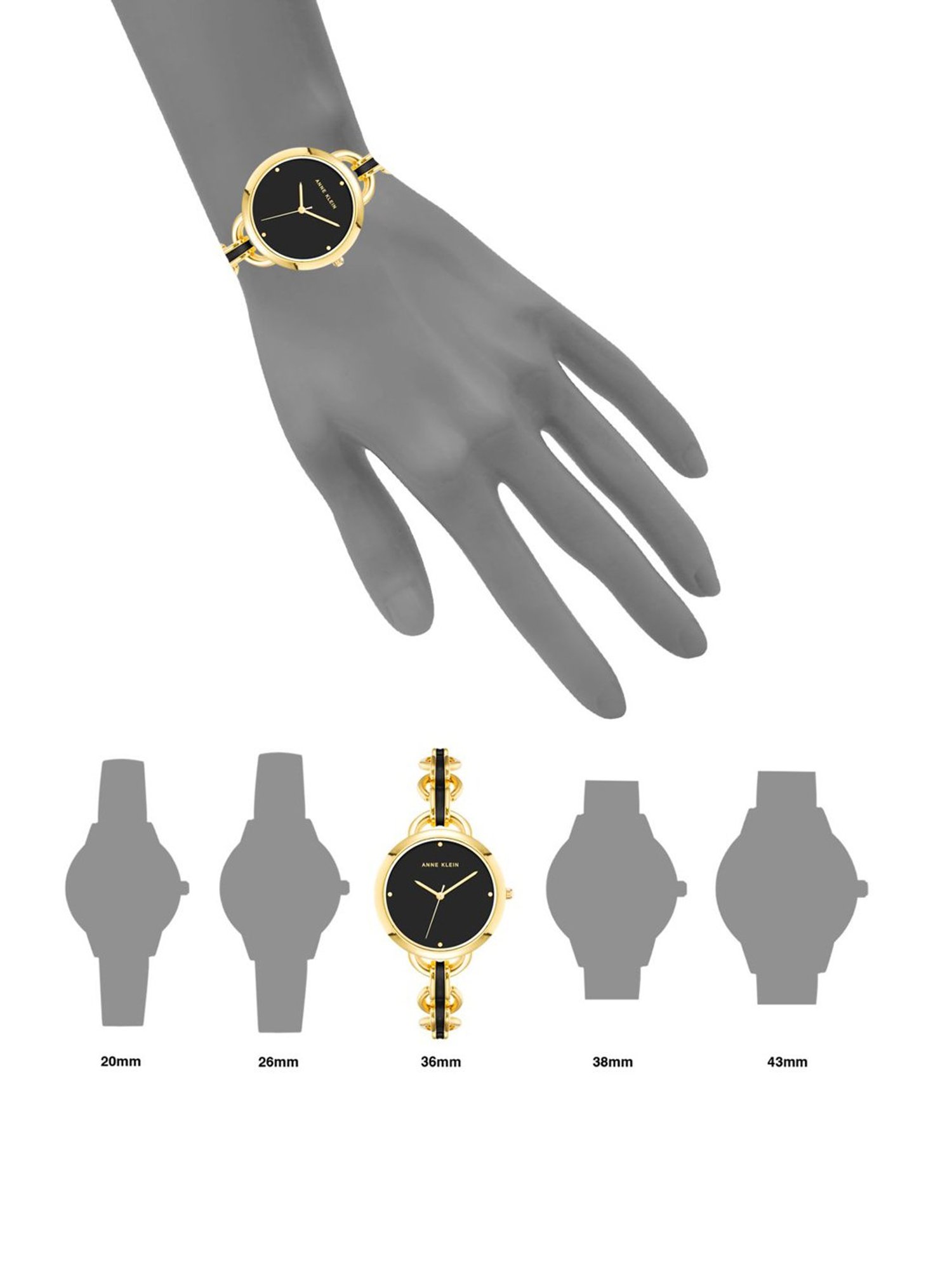 Anne Klein AK4092BKGB Analog Watch for Women