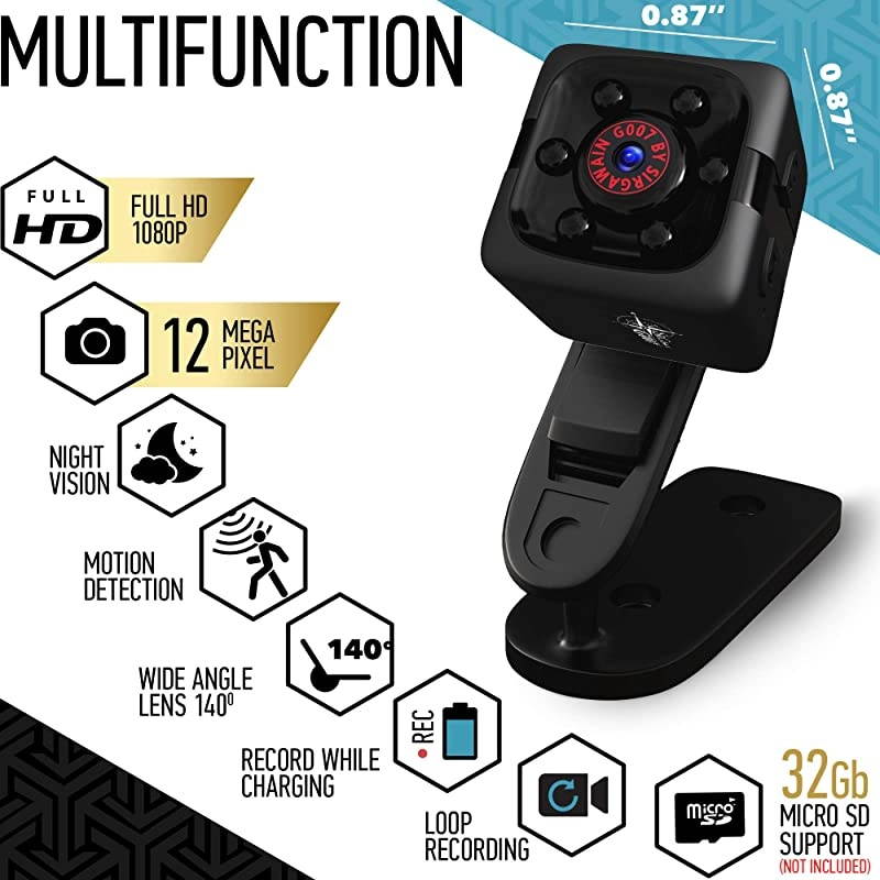 Spy Camera 1080P Hidden Camera | Portable Small HD Nanny Cam with Night Vision and Motion Detection | Perfect Indoor Covert Security Camera for Home and Office | Hidden Spy Cam | Builtin Battery