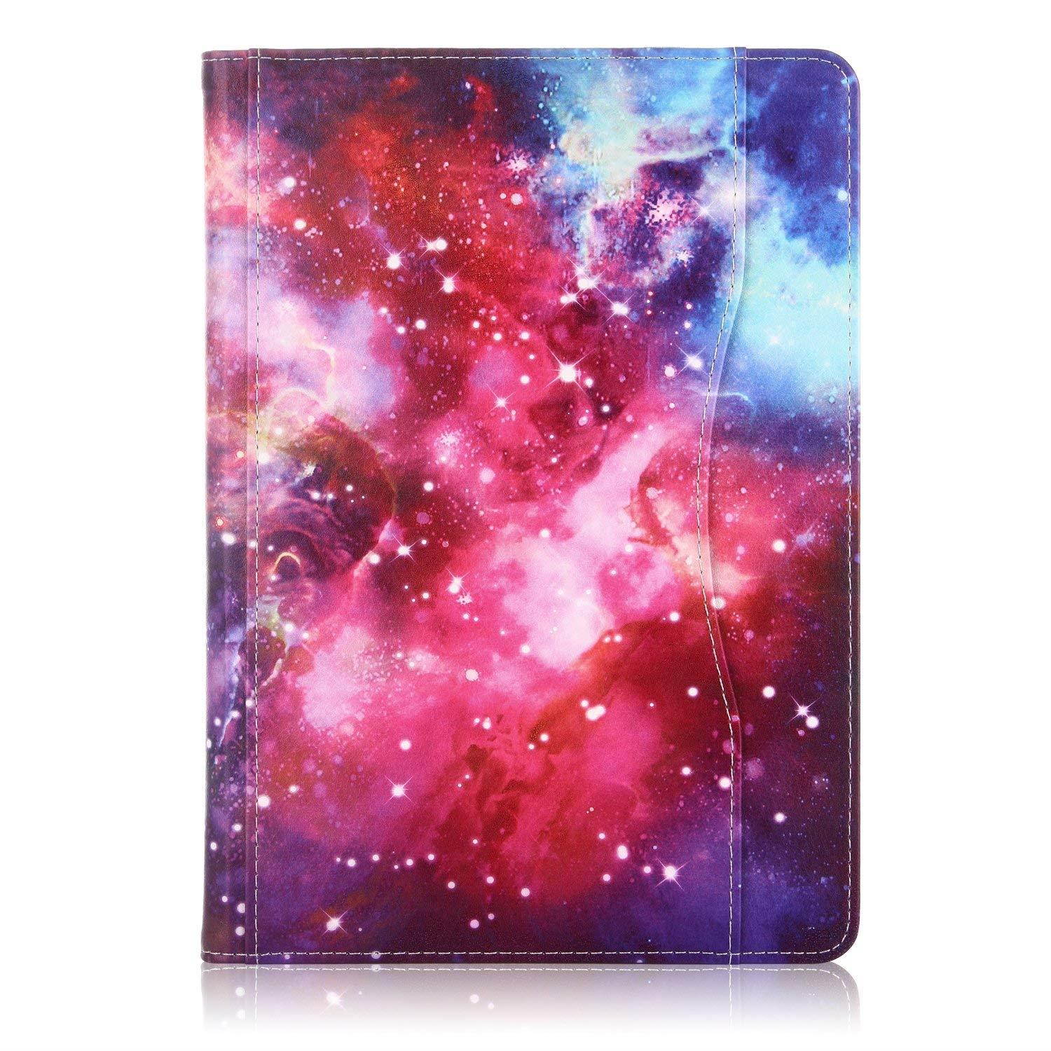 XBE iPad 9.7 2018/2017 iPad Air/Air2 Cover - Multifunctional TPU Soft Case with Hand-Holder [Auto Sleep/Wake] for Apple iPad 9.7 2017/2018 Air/Air2 (Galaxy)