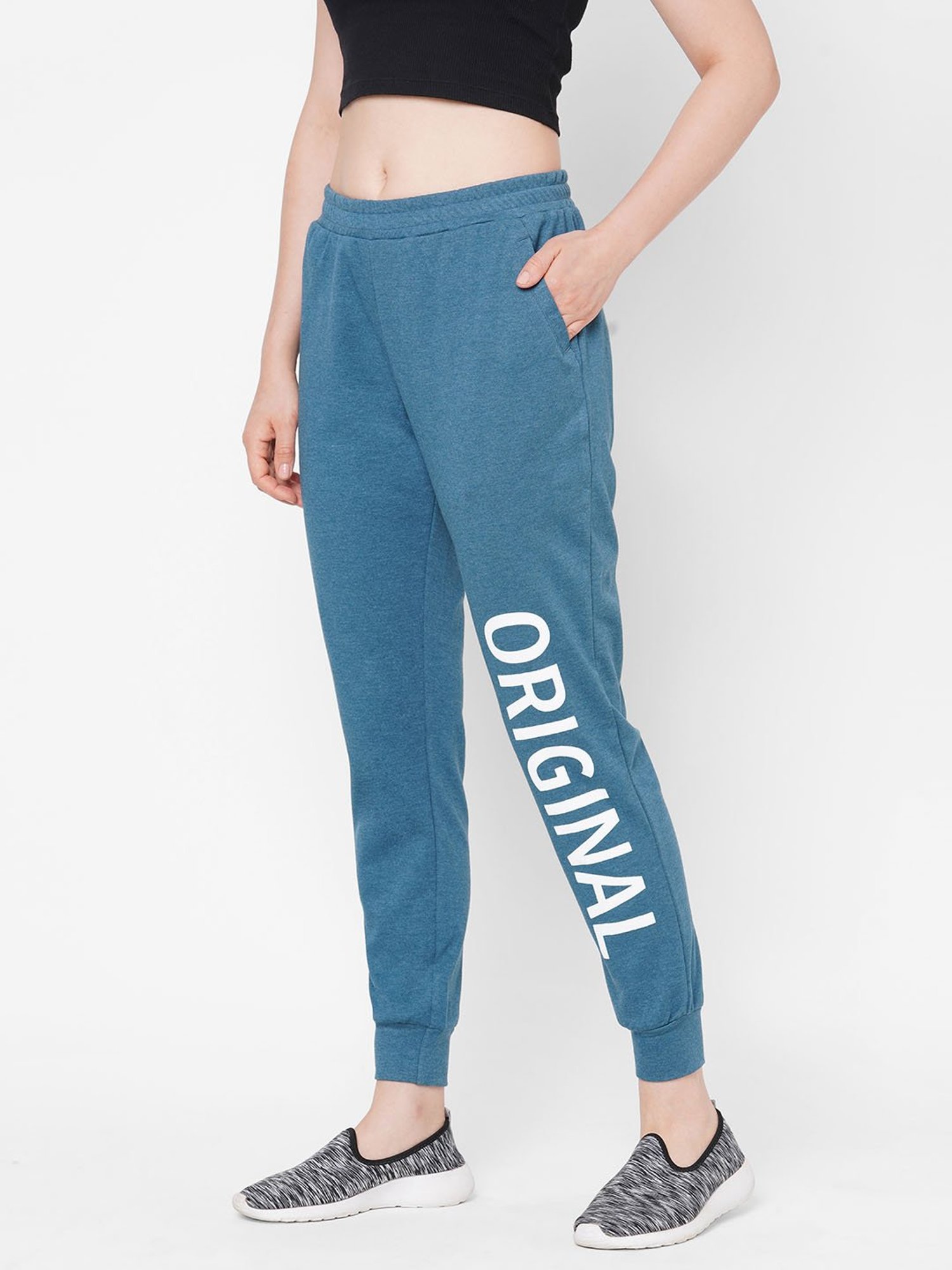 Mystere Paris Blue Graphic Print Joggers