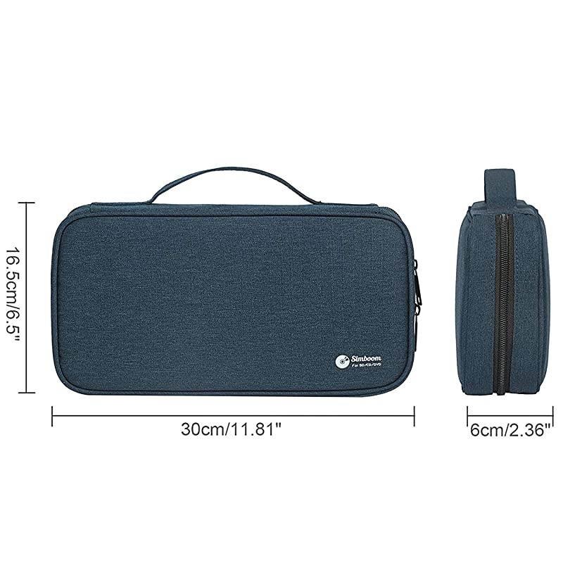 CDDVD Disc Storage Wallet 96 Capacity Portable CD Bag Storage Booklet for Car Home Office and Travel Dark Blue