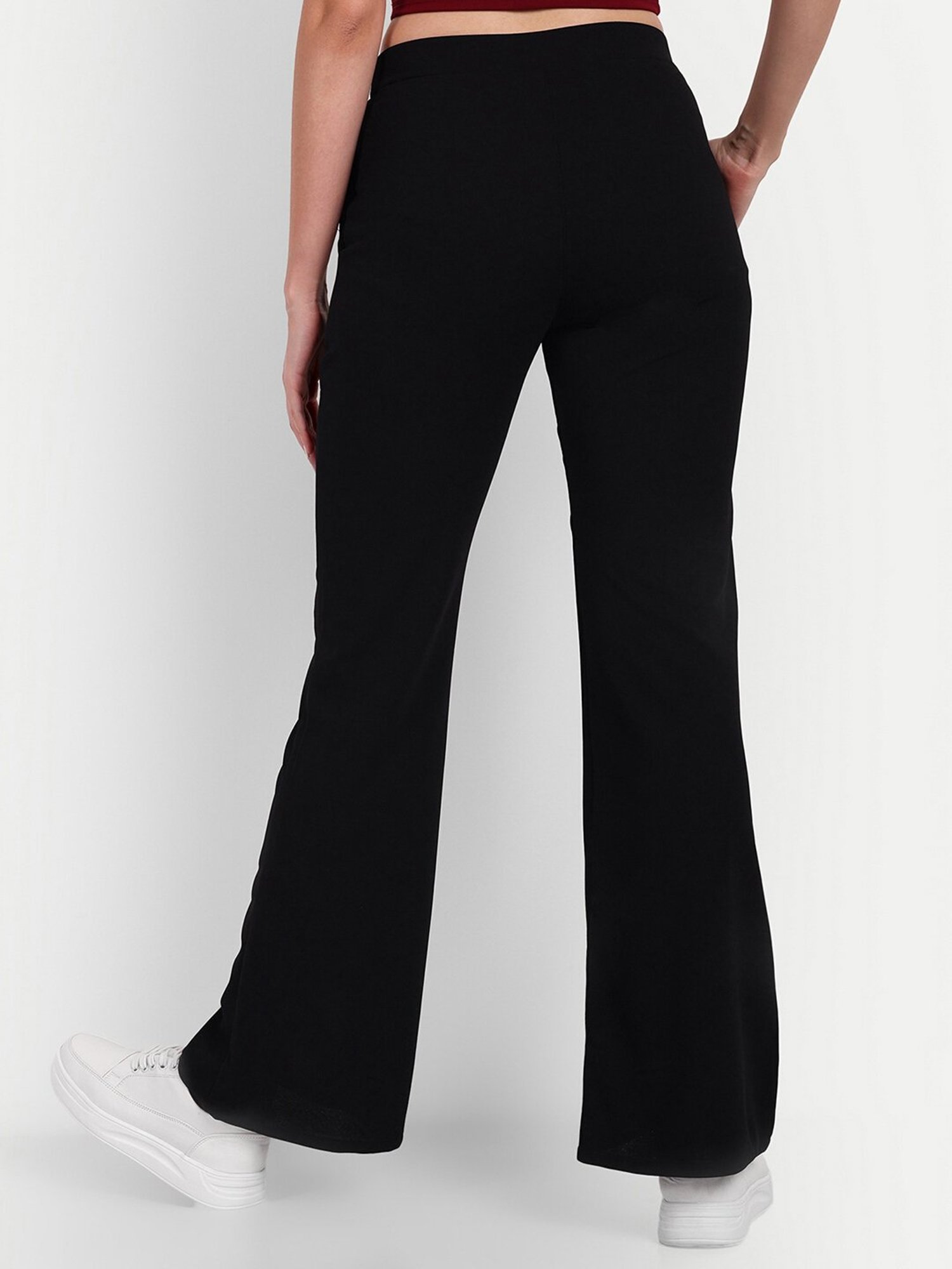 Broadstar Black Relaxed Fit High Rise Pants