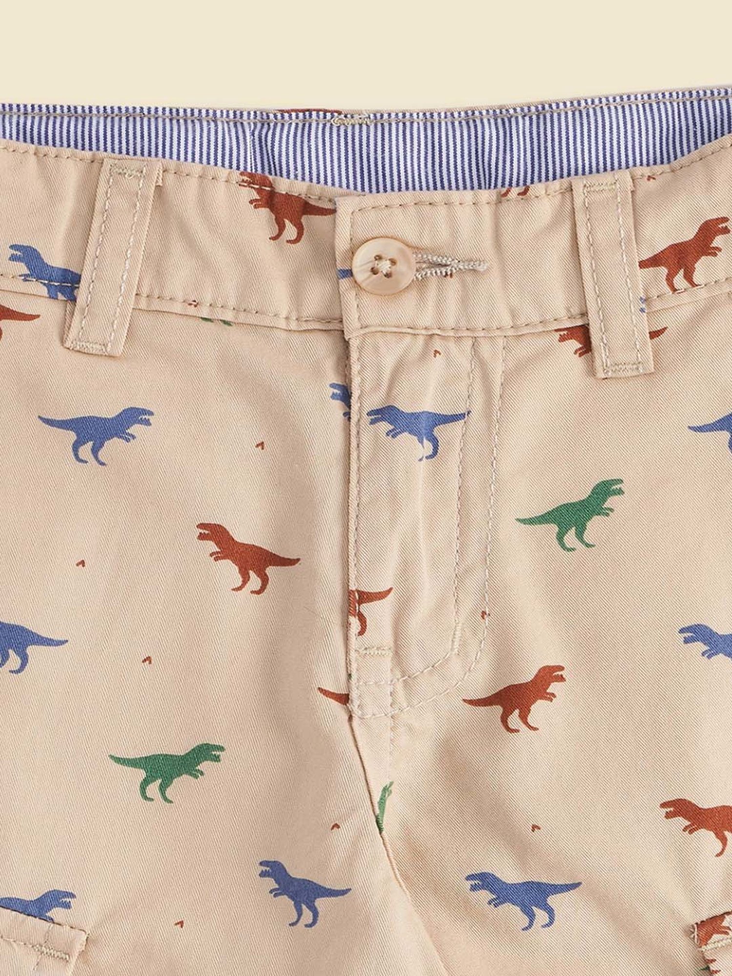 Pantaloons Baby Kids Beige Cotton Printed Shorts