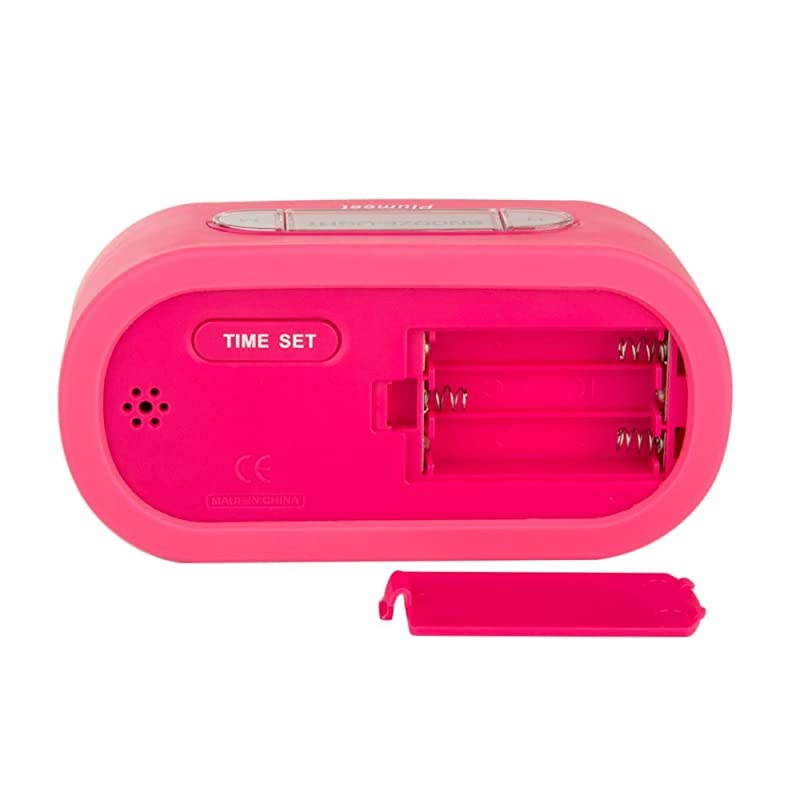 Kids Alarm Clock  Large Digital LCD Travel Alarm Clocks with Snooze and Night Light Ascending Sound and Handheld Sized Best Gift for Kids Pink